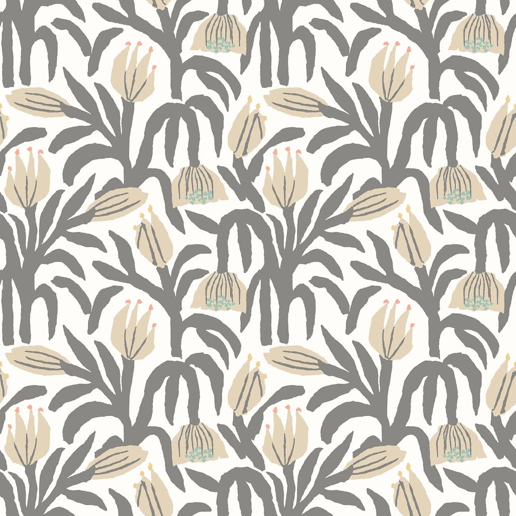 Hoopla Walls Chunky Flower Black and White Peel and Stick Wallpaper - N/A