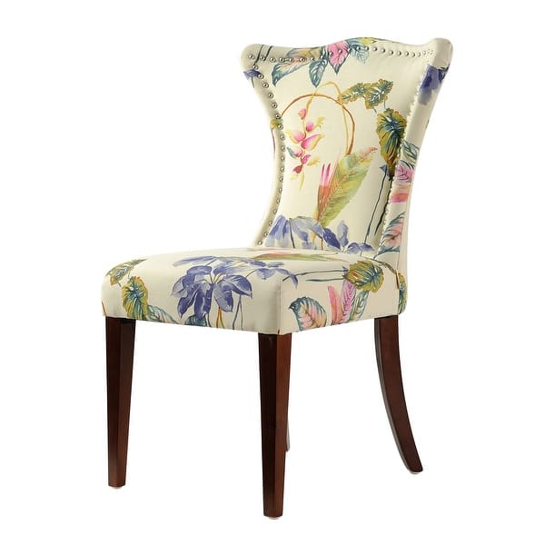 Almeria 36"H Upholstered Wingback Parsons Dining Chair On Sale Bed