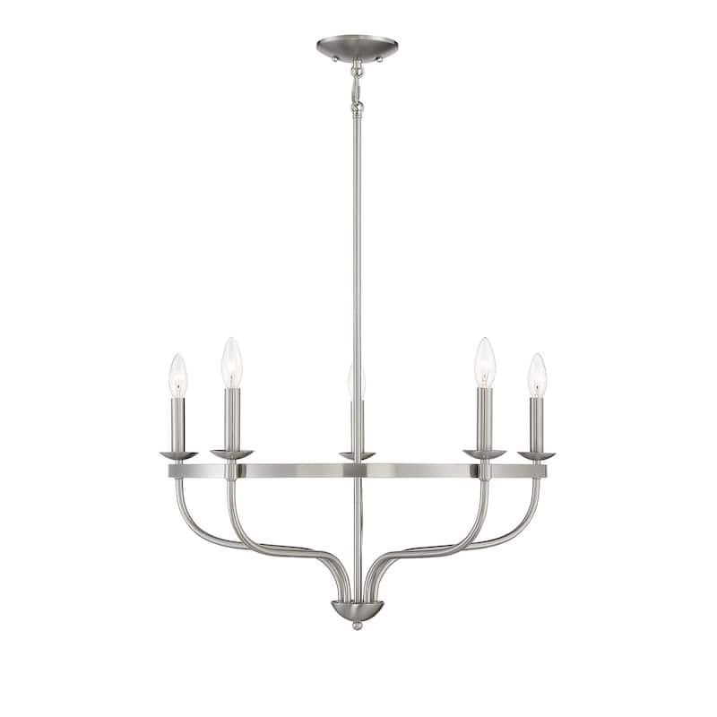Meridian M10087 5 Light 27" Wide Taper Candle Style Chandelier