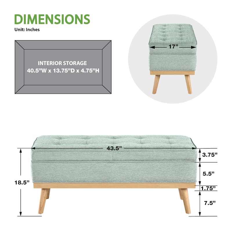 Carson Carrington Sastamala Mid-century Storage Bench
