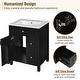 preview thumbnail 44 of 53, GDFStudio - Cielo 24" Bathroom Vanity with Ceramic Sink, 2 Soft Close Drawers, Door & Storage Racks