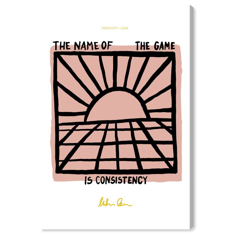 Wynwood Studio Canvas Advertising Consistency Routine Black and Light Pink Modern & Contemporary Wall Art Canvas Print