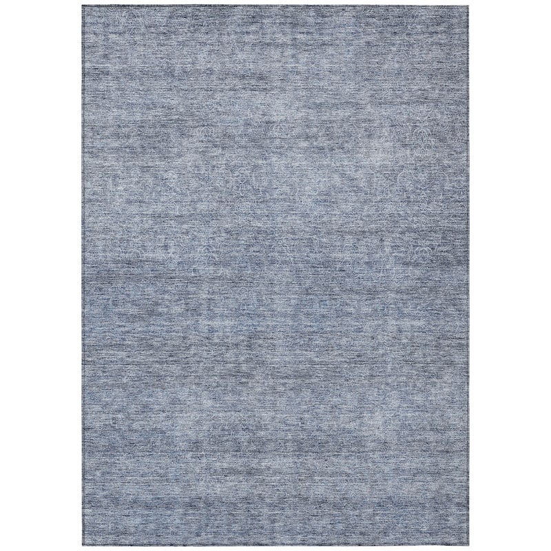 Machine Washable Indoor/ Outdoor Ombre Solid Chantille Rug