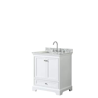 Wyndham Collection Deborah 30" Free Standing Single Vanity Set with
