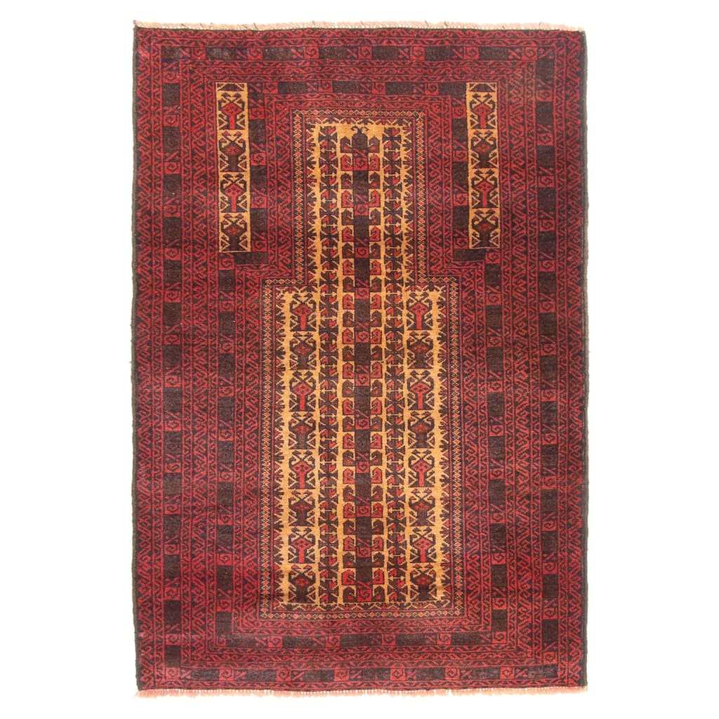ECARPETGALLERY Hand-knotted Teimani Beige Wool Rug - 2'9 x 4'2