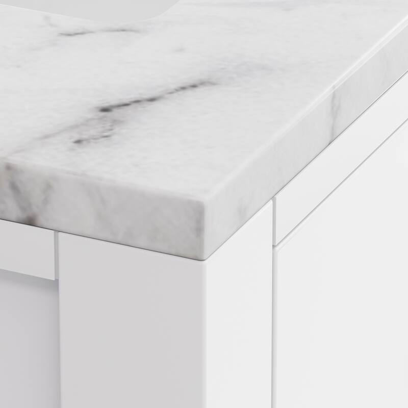 Water Creation Madison 30-inch Solid White Single Sink Bathroom Vanity