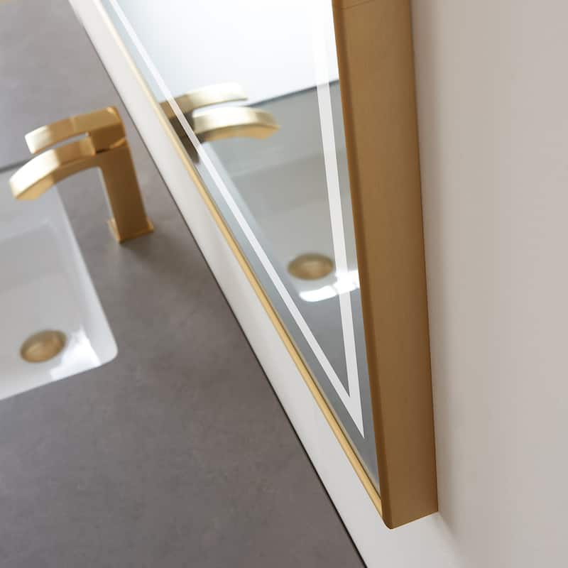 60" Rectangular LED Lighted Accent Bathroom/Vanity Wall Mirror - 60