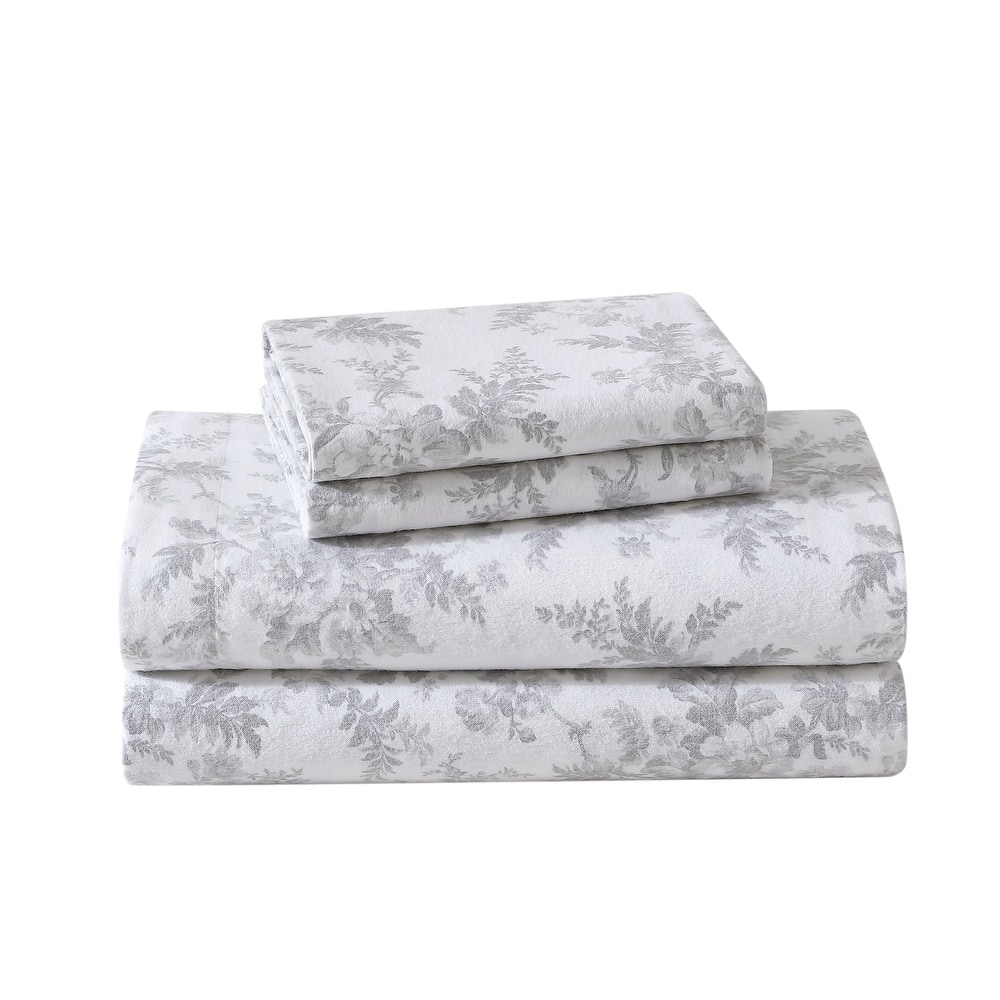 Laura Ashley Printed Cotton Flannel Sheet Set