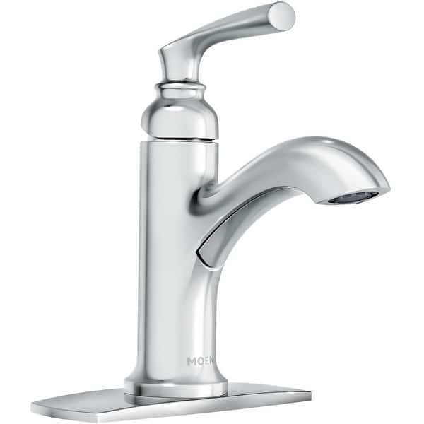 Shop Moen 84535 Hilliard 1 2 Gpm Single Hole Bathroom Faucet With Pop Up Overstock 28431188