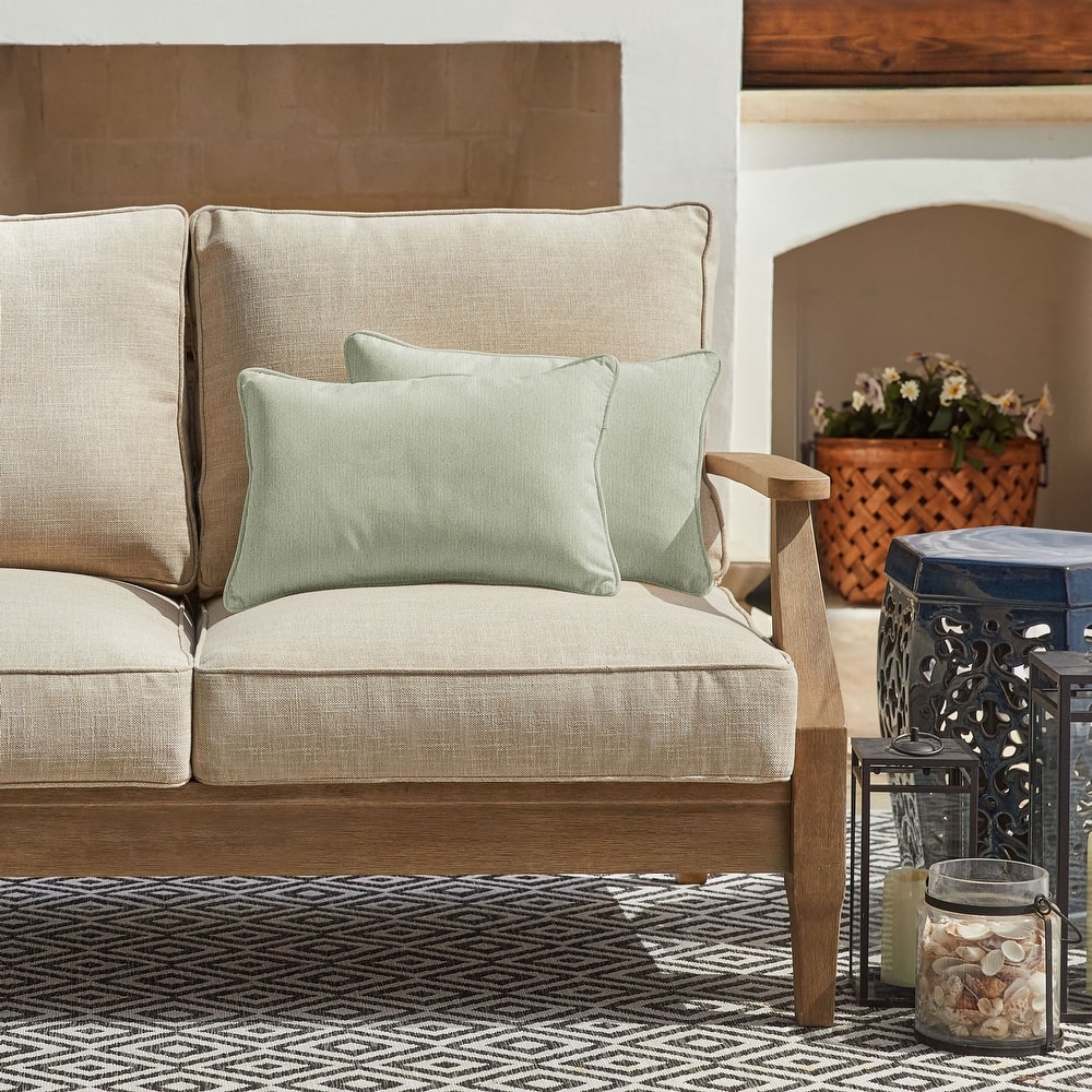 Sorra Home Sunbrella Outdoor Corded Pillow Set of 2