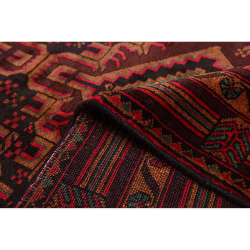 ECARPETGALLERY Hand-knotted Teimani Dark Brown Wool Rug - 3'11 x 6'6