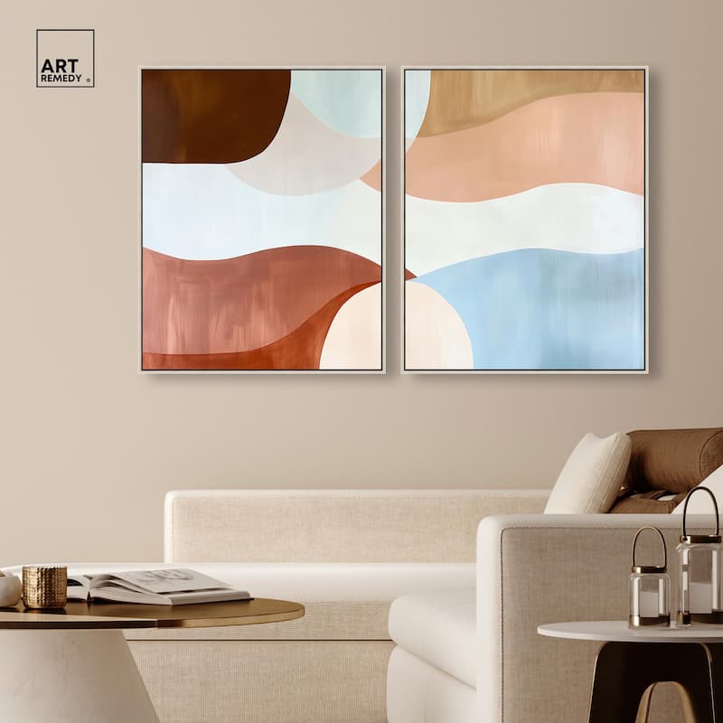 Evolving Shapes I Canvas Set of 2 by Art Remedy