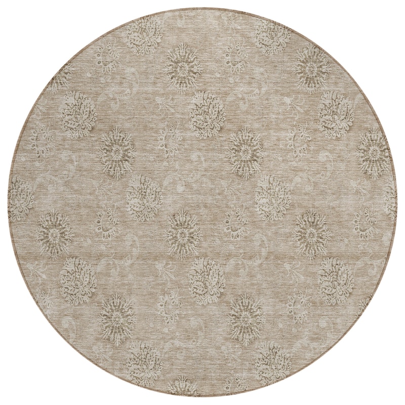 HomeRoots Floral Transitional Rectangle Outdoor Rug