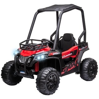 12V Dual Motor UTV Ride-On - Forward/Reverse, MP3 & Remote Control - Red