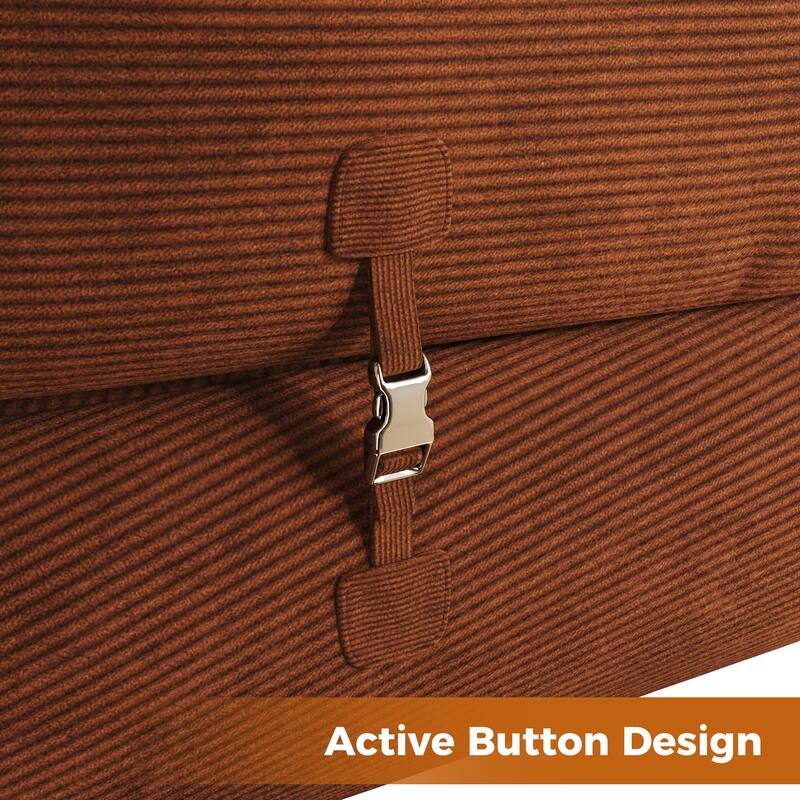 Foldable Corduroy Sleeper Sofa Bed