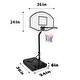 preview thumbnail 6 of 6, Adjustable Portable Basketball Hoop for Kids - Poolside 3.1Ft to 4.7Ft Height - 35''L x 24'' W x 6'' H