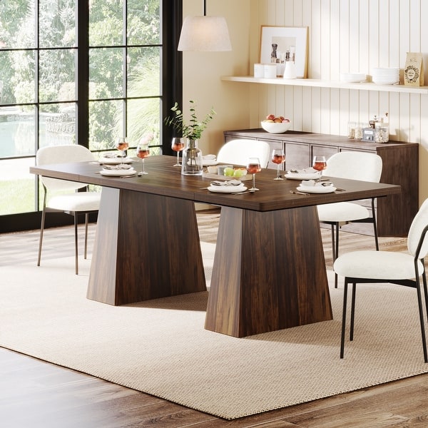 63 Inches Modern Rectangular Dining Table for 4-6 - Bed Bath & Beyond ...