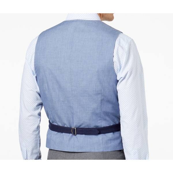 Shop Tasso Elba Navy Mens Large Button Down Vest Jacket