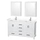 Option White / White Cultured Marble Top / Brushed Chrome