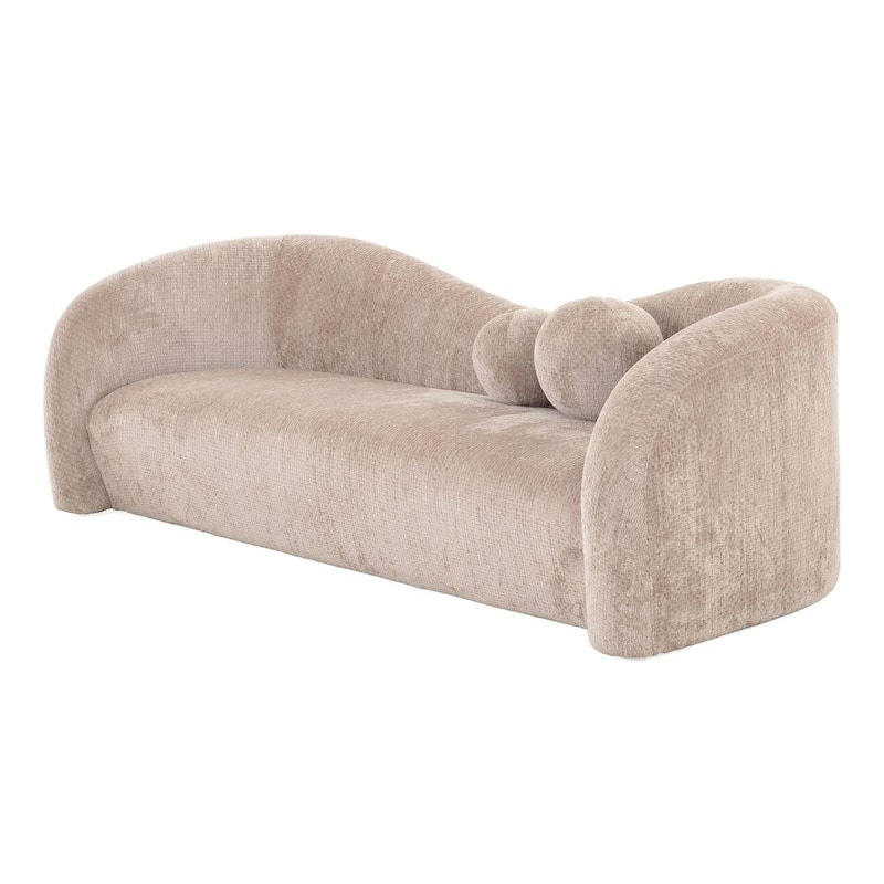 Divani Casa Calico Contemporary Beige Fabric 3-Seat Sofa