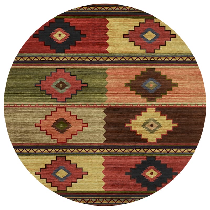 Indoor/ Outdoor Sonora Boho Medallions Washable Rug