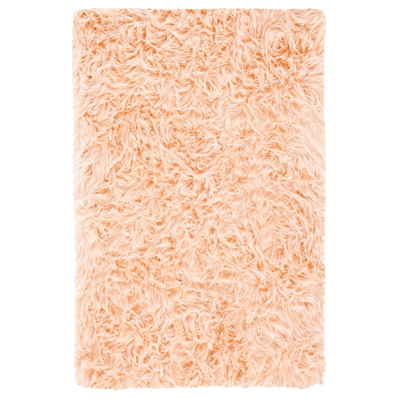 SAFAVIEH Faux Sheep Skin Alexandria 2.4-inch Thick Rug - 2'6" x 4' - Light Pink - Rectangle