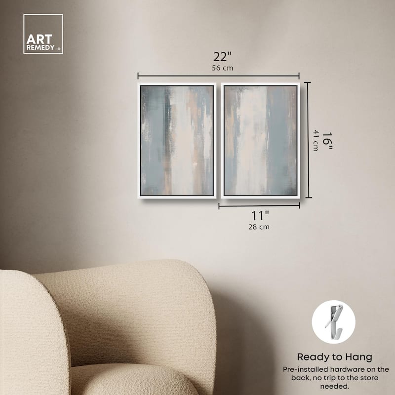 Neutral Ground Canvas Set of 2 by Art Remedy