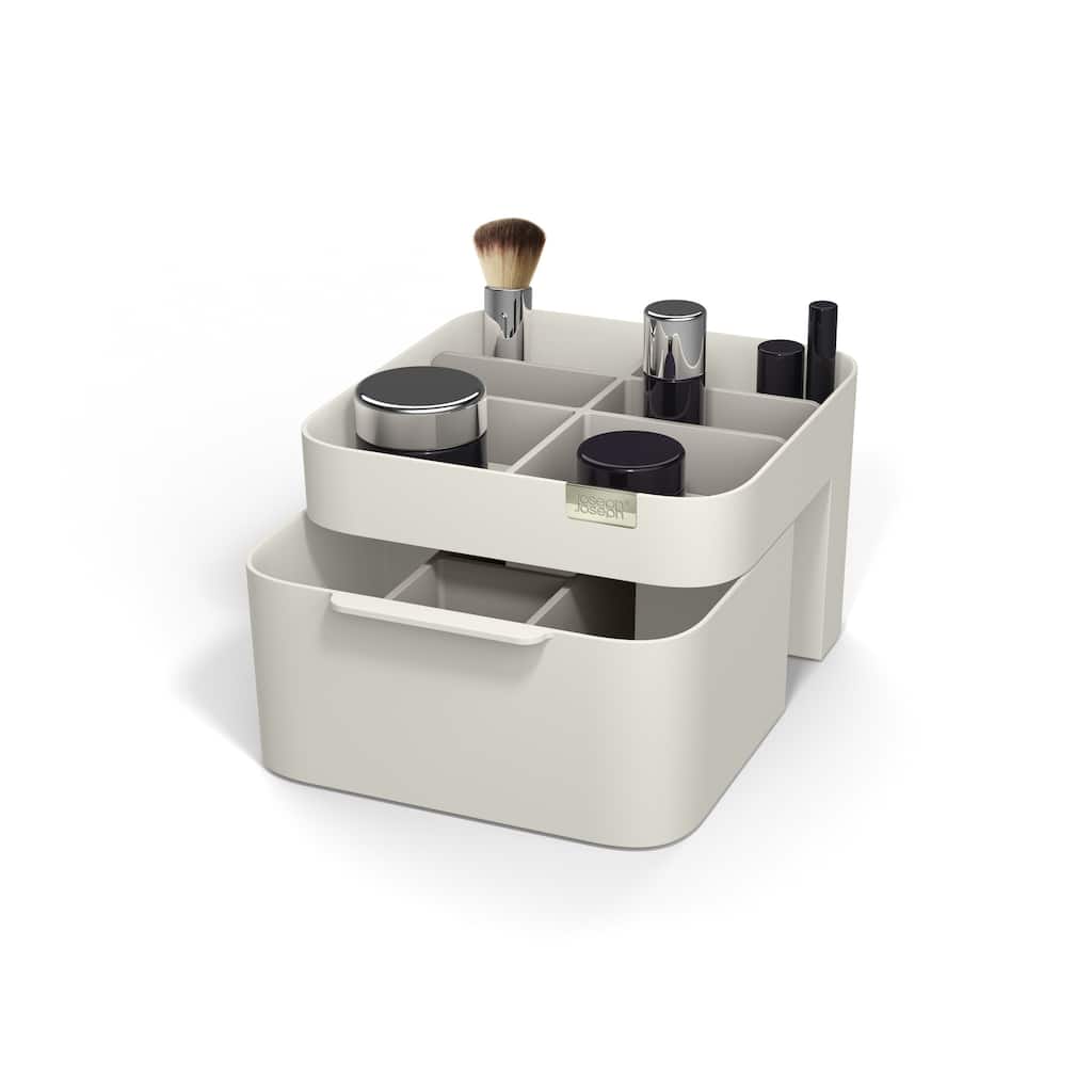 Joseph Joseph Viva Cosmetic Makeup Organizer with Drawer - Shell