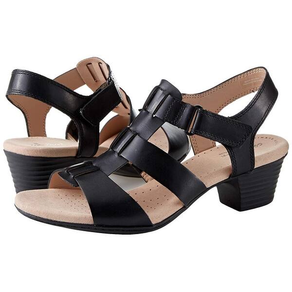 Shop Clarks Womens Valarie Kerry Leather Open Toe Casual Ankle Strap Sandals Overstock 29231437 Pewter Metallic 6 5