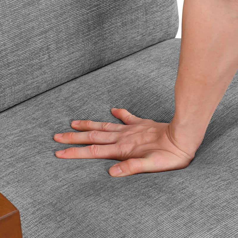 Lyle 28.5" Chenille Accent Chair - Chestnut Finish Solid Wood Frame