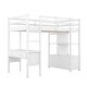 preview thumbnail 6 of 22, Twin Size Loft Bed with Built-in Desk, Drawers, Storage Shelves, and Cabinets