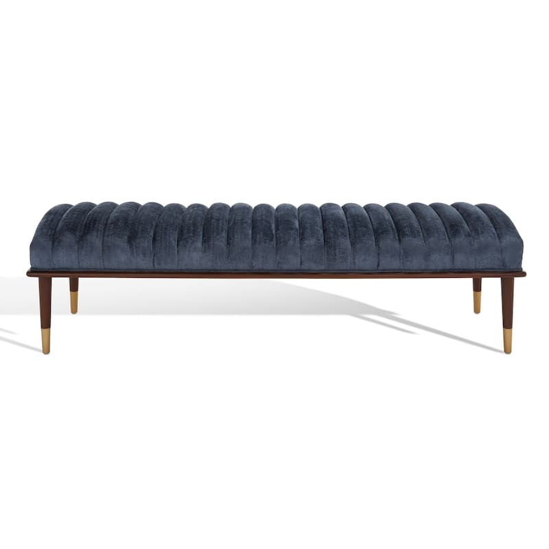 SAFAVIEH Couture Felicienne Mid-Century Bench - 63" W x 20" D x 18" H - 63Wx20Dx18H