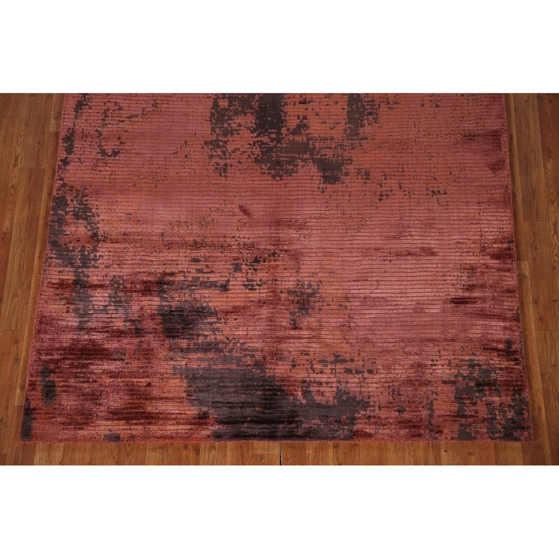 Modern Abstract Indian Area Rug Handmade Wool Carpet - 5'3"x 7'8"