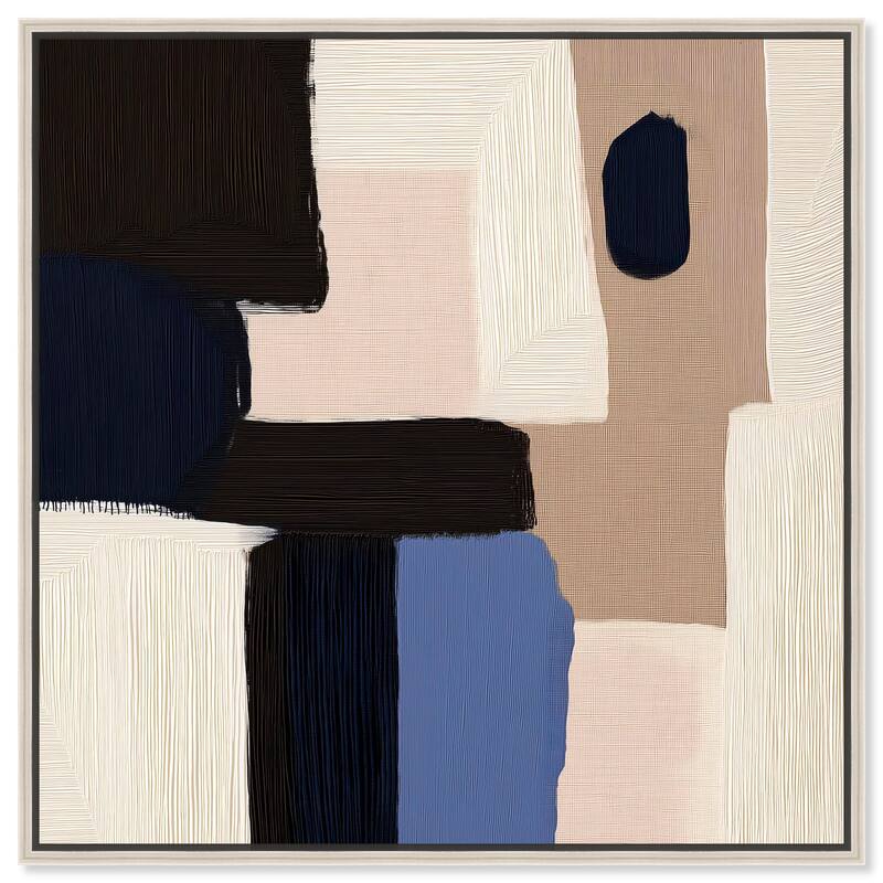 Blue Quietude II Canvas by Art Remedy - Silver - 16" x 16"