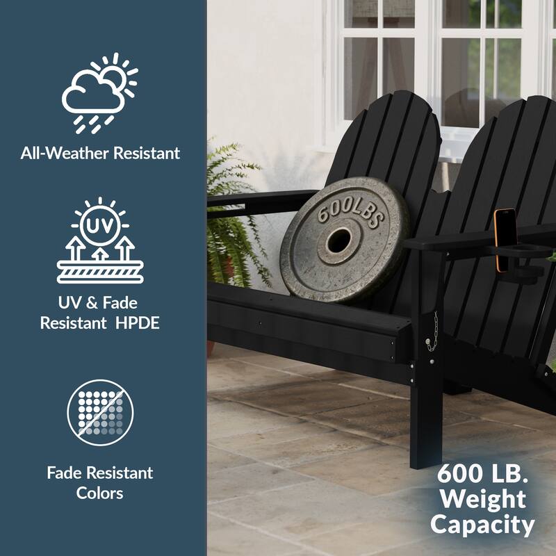 Hanniford Poly Adirondack 49 Inch Folding Bench