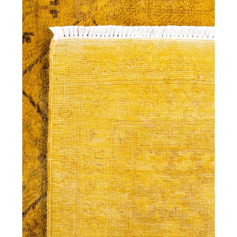 Overdyed One-of-a-Kind Hand-Knotted Area Rug - Yellow - 6' 0" x 8' 8"