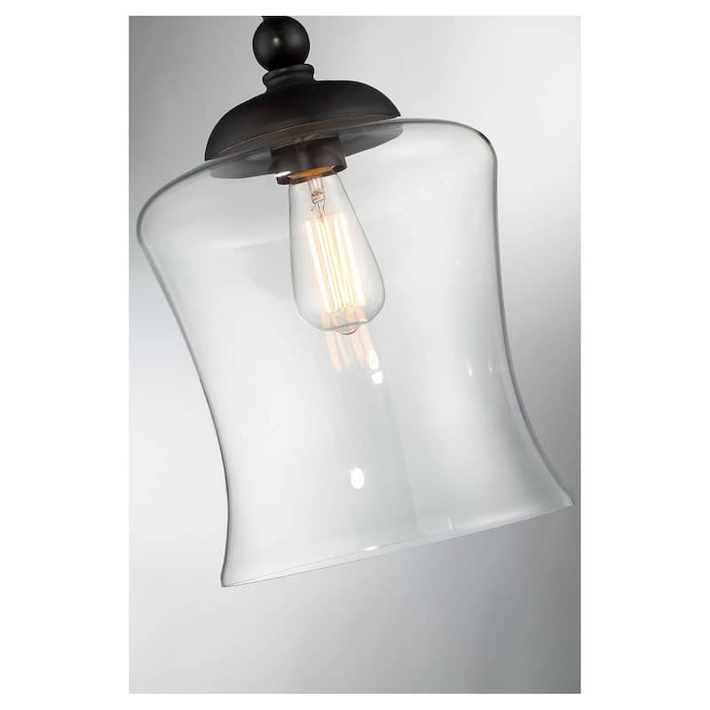 Meridian M70019 Single Light Natural Metal Pendant