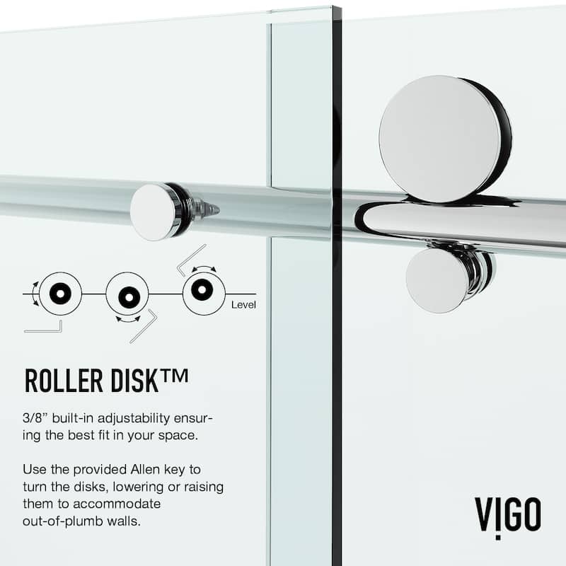 VIGO Elan E-Class Frameless Sliding Shower Enclosure