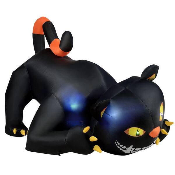 Shop Costway 6 Giant Creeping Black Cat Led Lights Halloween