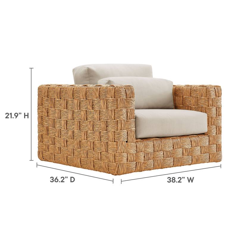 Thames 4-Piece Outdoor Patio Wicker Outdoor Patio Rattan Furniture Set