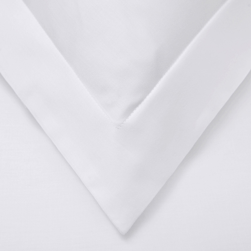 HomeRoots White Queen Cotton Blend 1000 Thread Count Washable Duvet Cover Set