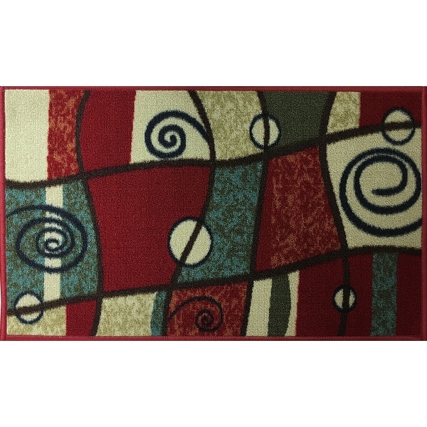 Swan Comfort Home Fashion Printed Doormat Scrape Dirt & Grass Textured Grip Bottom 18" x 31"