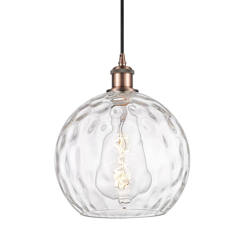 Innovations Lighting 516-1P-13-10 Athens Pendant Athens 10" Wide - Antique Copper / Clear Water Glass