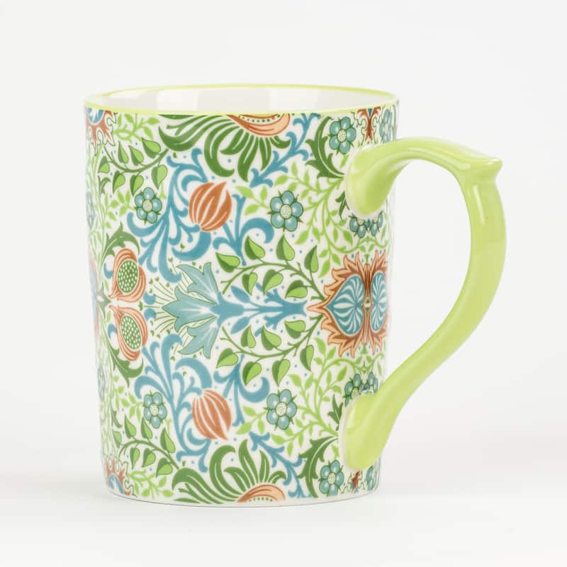 10 Strawberry Street Sylvie Flora Mugs, Set of 4
