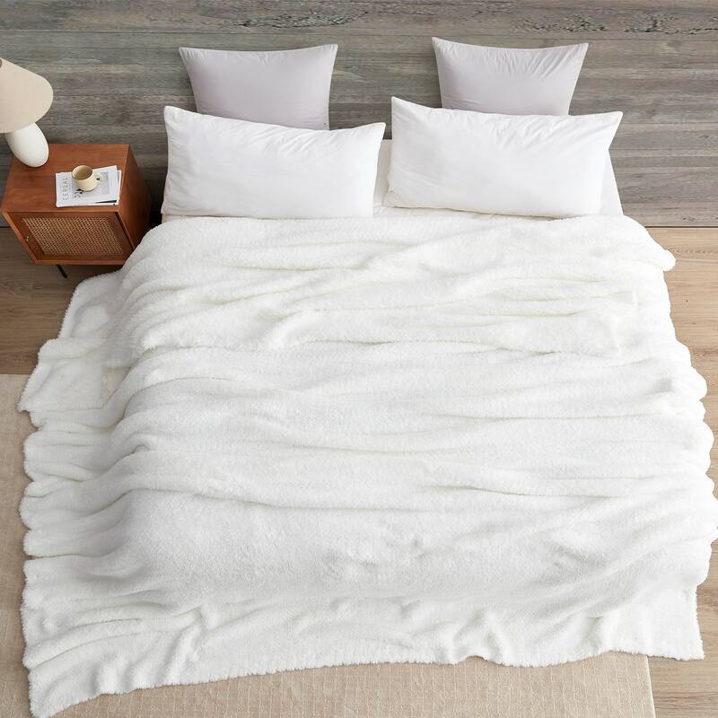 Longer than Long - Coma Inducer® Plush Blanket (100" x 180") - Holy White