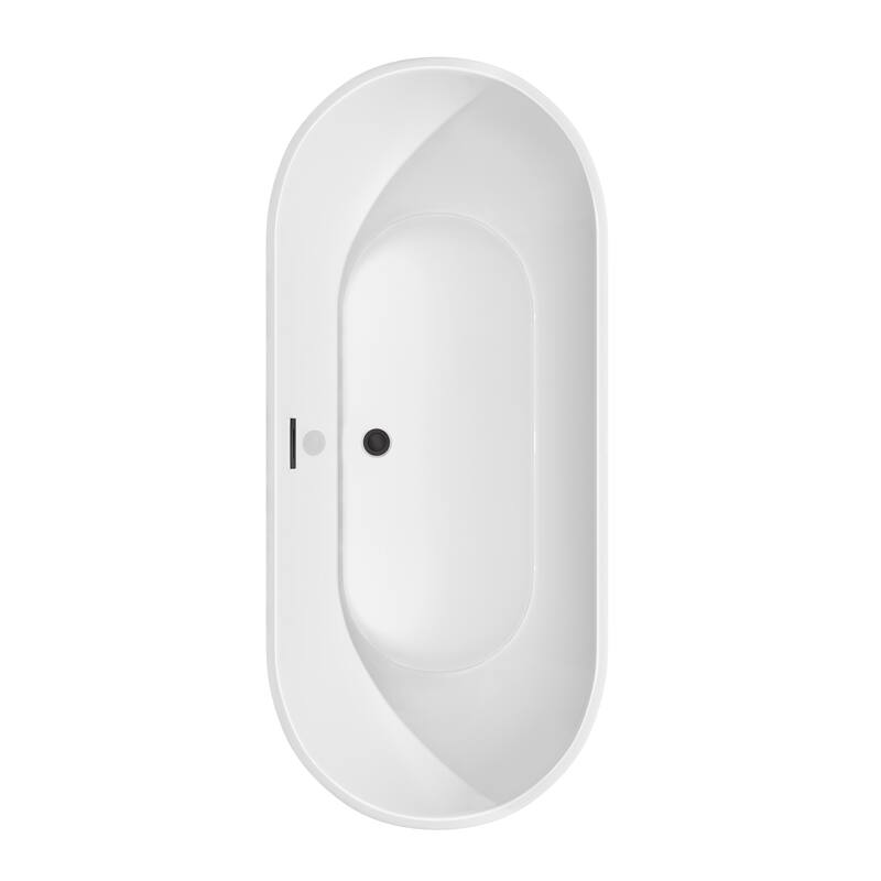 Wyndham Collection Brooklyn 67" Free Standing Acrylic Soaking Tub with