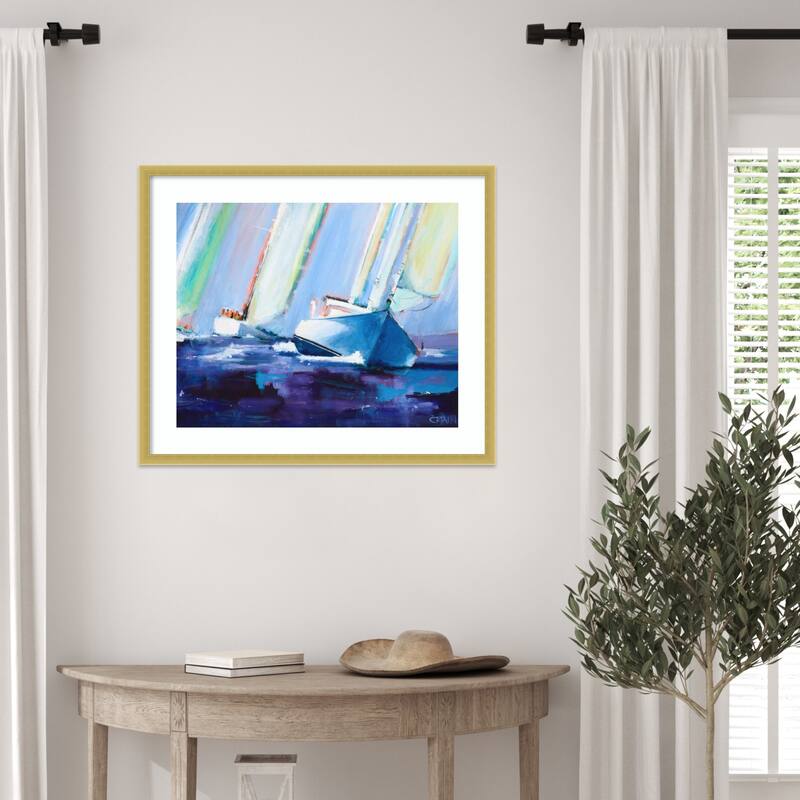 Beating No. 2 by Curt Crain Wood Framed Wall Art Print