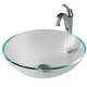 preview thumbnail 29 of 35, Kraus Glass Vessel Sink, Bathroom Faucet, Pop Up Drain, Mounting Ring Chrome