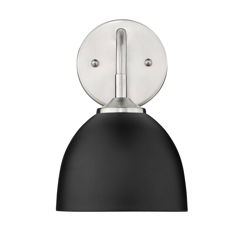 Golden Lighting Zoey 10" Tall Bathroom Sconce with Black Shade