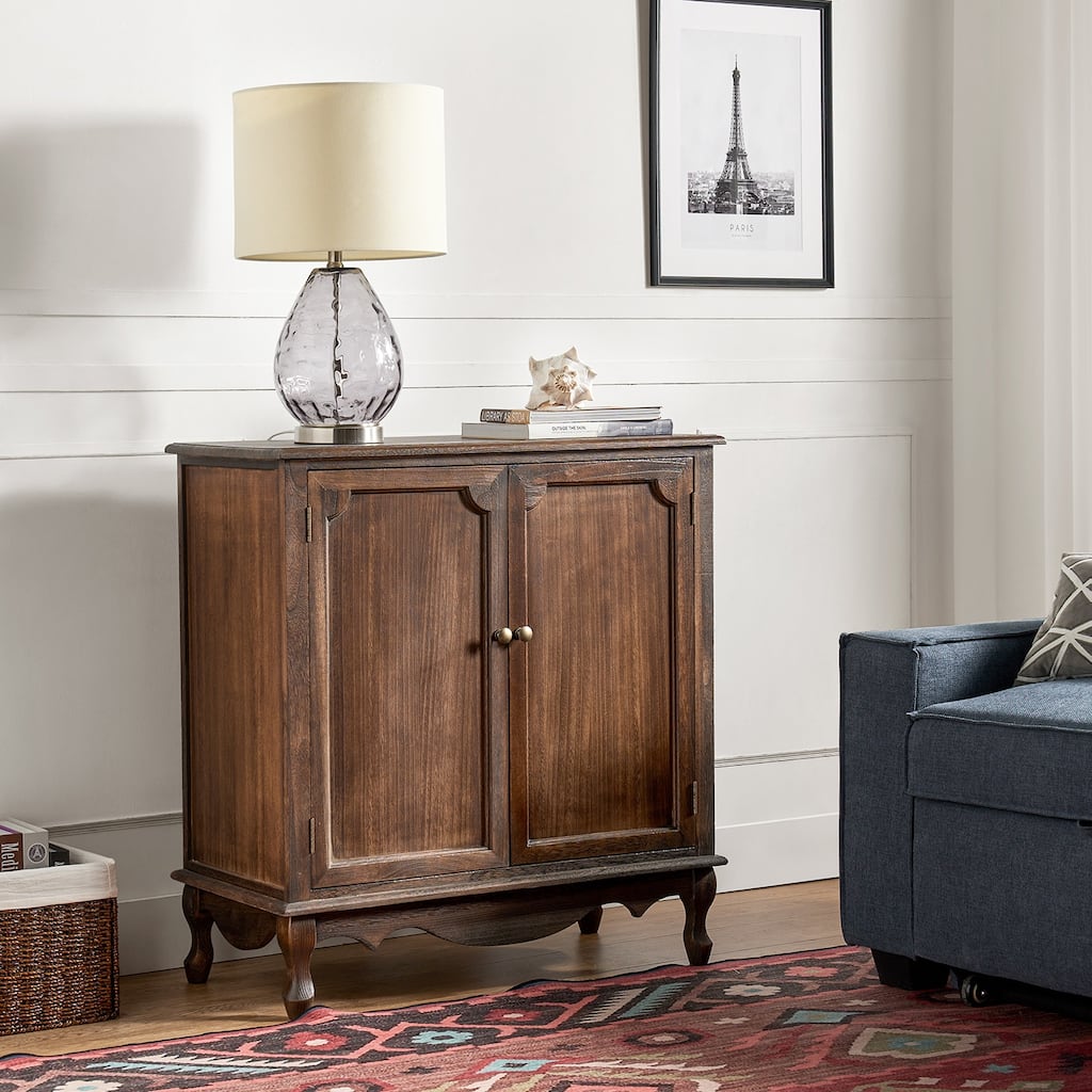 Pallantium 34"Tall-2 Door Farmhouse Style Accent Cabinet by HULALA HOME
